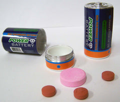 C BATTERY SHAPED STASH PILL BOX (sold by the piece or dozen  )