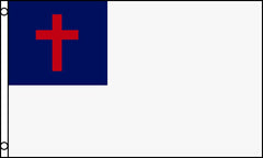 HEAVY NYLON CHRISTIAN CROSS RELIGIOUS  3 X 5 FLAG ( sold by the piece )