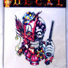 SPLIT CLOWN SKULL DECALS (Sold by the piece)