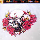 SKULL WITH ROSES DECALS (Sold by the piece)