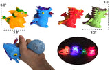 LIGHT UP SQUEEZE DINOSAURS WITH POP OUT EGG (sold by the piece or dozen)