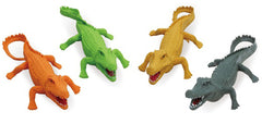LARGE 9 INCH RUBBER PVC ALLIGATORS (sold by the pack of 4 asst gators )