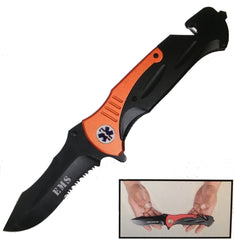 JUMBO SIZE 11 INCH EMT EMERGENCY MEDICAL TECHNICIAN FOLDING KNIFE ( sold by the piece ) *- CLOSEOUT $5.00