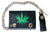 EMBROIDERED GREEN MARIJUANA LEAF TRIFOLD LEATHER WALLET WITH CHAIN (Sold by the piece)