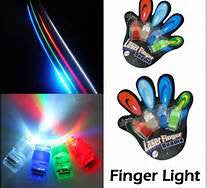 FINGER LIGHT RAY BEAMS (Sold by the dozen cards)