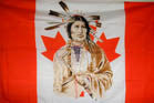 CANADIAN INDIAN FACE  3' X 5' FLAG (Sold by the piece)