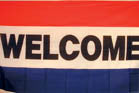 WELCOME 3' X 5' FLAG (Sold by the piece)