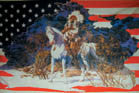 INDIAN ON THE STANDING HORSE #3 3' X 5' FLAG (Sold by the piece)