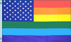 USA RAINBOW   3 X 5 FLAG ( sold by the piece )
