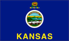 KANSAS 3' X 5' FLAG (Sold by the piece)