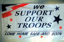 BLUE STAR SUPPORT OUR TROOPS 3' X 5' FLAG (Sold by the piece)