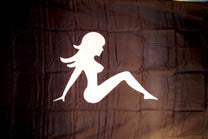 SEXY TRUCKER GIRL SIHOUETTE 3' X 5' FLAG (Sold by the piece)