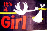 IT"S A GIRL 3' X 5' FLAG (Sold by the piece)