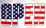 USA OPEN 3' X 5' FLAG (Sold by the piece)