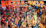BIKERS ONLY SALOON PARTY DELUXE 3' X 5' BIKER FLAG (Sold by the piece)
