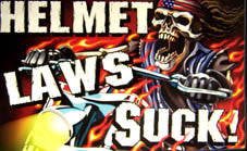 HELMET LAWS SUCK DELUXE 3' X 5' BIKER FLAG (Sold by the piece) *- CLOSEOUT NOW $5 EA