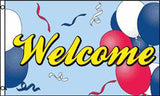 WELCOME BALLOONS 3' x 5' FLAG (Sold by the piece)