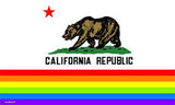 CALIFORNIA PRIDE 3 X 5 RAINBOW STATE FLAG (Sold by the piece)