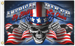AMERICAN BIKER DELUXE 3 X 5 MOTORCYCLE BIKER FLAG (Sold by the piece)