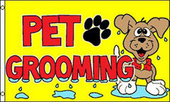 PET GROOMING 3' x 5' FLAG (Sold by the piece)
