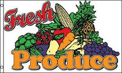FRESH PRODUCE 3 x 5 SALES FLAG (Sold by the piece)