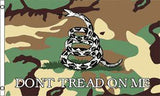 DONT TREAD ON ME CAMOFLAUGED  FLAG 3 X 5  (Sold by the piece)