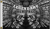 DELUXE LEGENDARY HERITAGE BIKER 3 X 5 FLAG (sold by the piece )