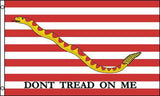 FIRST NAVY JACK TREAD ON ME  FLAG 3 X 5  (Sold by the piece)