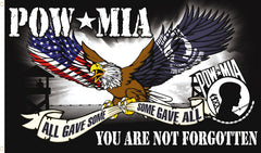 POW MIA FORGOTTON DELUXE 3 X 5 FLAG ( sold by the piece )