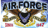 AIRFORCE DEFENDING FREEDOM DELUXE 3 X 5 FLAG ( sold by the piece )