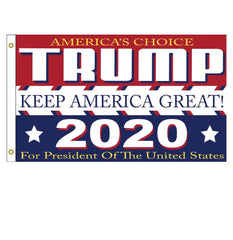 DONALD TRUMP 2020 AMERICAS CHOICE KEEP AMERICA GREAT 3 X 5 AMERICAN FLAG ( sold by the piece )