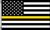 AMERICAN THIN YELLOW LINE law enforcement  3 X 5 FLAG ( sold by the piece )