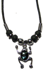 FROG PAUA SHELL  ROPE NECKLACE (Sold by the piece or dozen) *- CLOSEOUT NOW .75 CENTS EA
