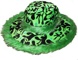 FLAMING FUZZY WIDE RIM PARTY PLUSH HAT (Sold by the piece BY COLOR )