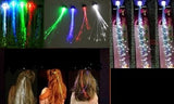 14" LIGHT UP FLASHING FIBER OPTIC HAIR CLIP (sold by the piece or dozen)