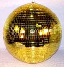 16 INCH GOLD MIRROR REFLECTION DISCO BALL (Sold by the piece)