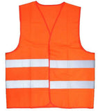 ORANGE REFLECTION SAFETY VESTS (Sold by the piece) -* CLOSEOUT ONLY 2.50 EA