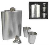 SQUARE BOX SET STAINLESS STEEL FLASK SET WITH 2 CUPS (Sold by the piece) CLOSEOUT NOW ONLY $ 5 EA