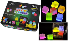 LIGHT UP GLOW IN THE DARK ICE CUBES ( sold by the dozen )