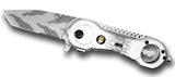 SILVER HANDCUFF HANDLE CAMO BLADE POCKET KNIFE ( sold by the piece )