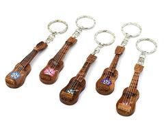 WOODEN HAWAII UKULELE 3" KEYCHAIN (sold by the piece or dozen)