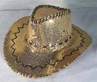 GOLD SEQUIN COWBOY HAT (Sold by the piece)