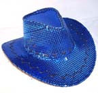BLUE SEQUIN COWBOY HAT (Sold by the piece)