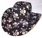 SKULL X BONE SILVER COWBOY HAT (Sold by the piece)