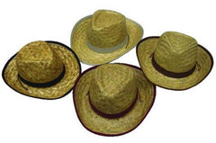 KIDS ZIG ZAG STRAW COWBOY HATS (Sold by the piece)