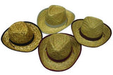 KIDS ZIG ZAG STRAW COWBOY HATS (Sold by the dozen)
