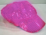 SEQUIN PURPLE PINK BASEBALL CAP (Sold by the piece)