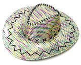 SEQUIN COWBOY HAT RAINBOW (Sold by the piece) CLOSEOUT NOW ONLY $2 EA
