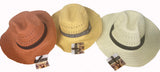 Western Style Woven Fashion Hat With Band ( sold by the piece or assorted)