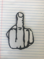 MIDDLE FINGER PATCH (Sold by the piece) * CLOSEOUT * ONLY $1.25